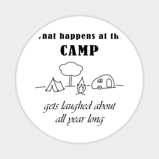 Camping Camp Holidays Freedom Adventure Fire Tent Forest Mountains Gift Camper Magnet